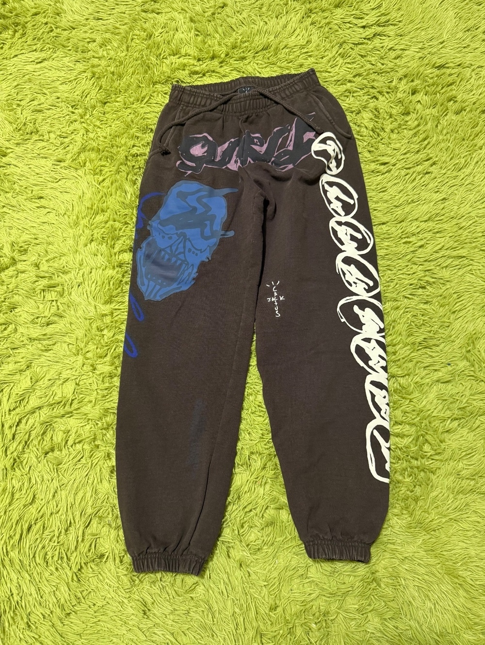 Travis Scott Cactus Jack for Fragment Sunrise Sweatpants Size Small Brown